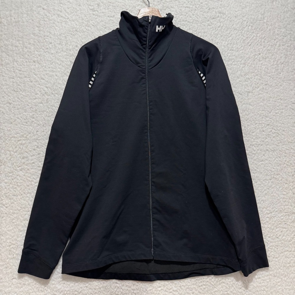 Helly Hanson‎ HH Softshell Mock Neck Full Zip Jacket Womens Sz M/L Black